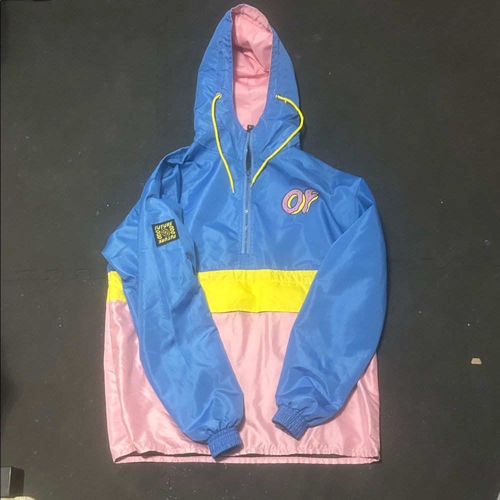 Odd Future Blue,Pink and Yellow Windbreaker